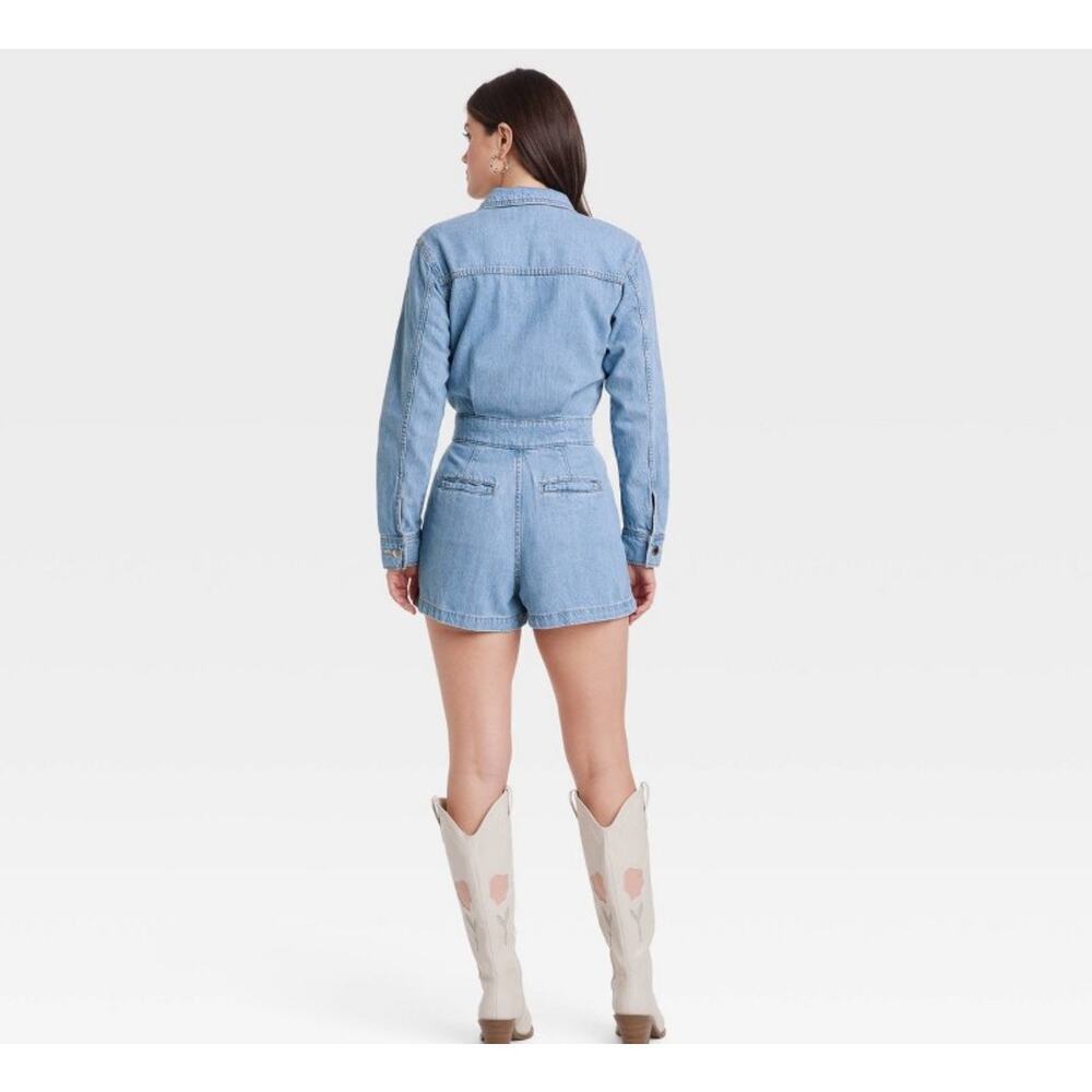 Universal thread denim romper - Picture 2 of 4